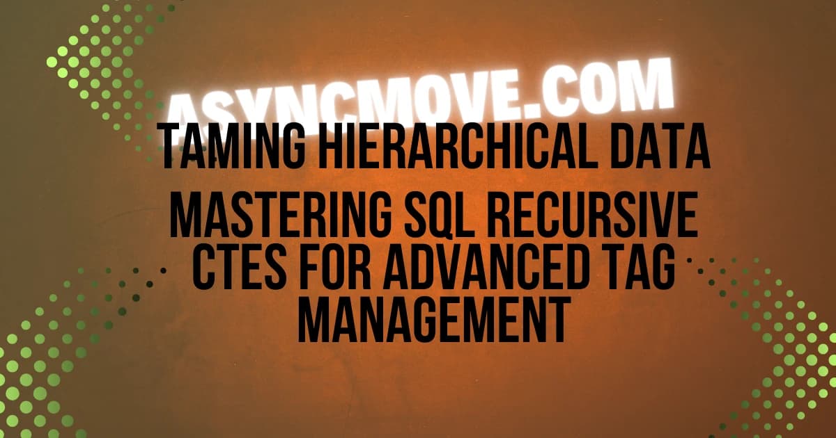 Featured image for Taming Hierarchical Data: Mastering SQL Recursive CTEs for Advanced Tag Management